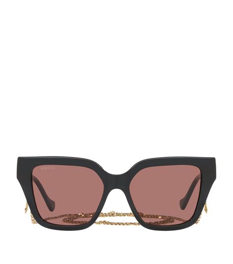 Gucci rectangular sunglasses with chain